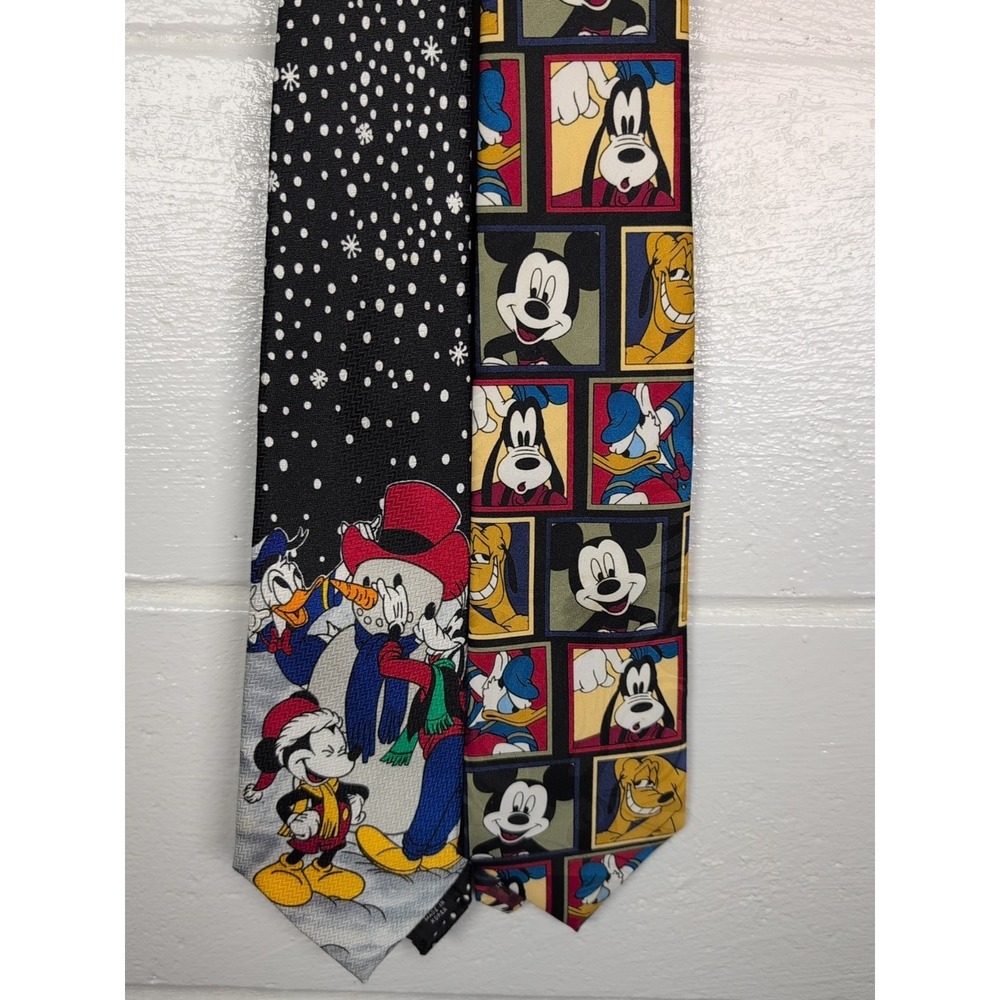 Vintage‎ Disney Mickey Unlimited Neck Ties (Lot Of 2)
